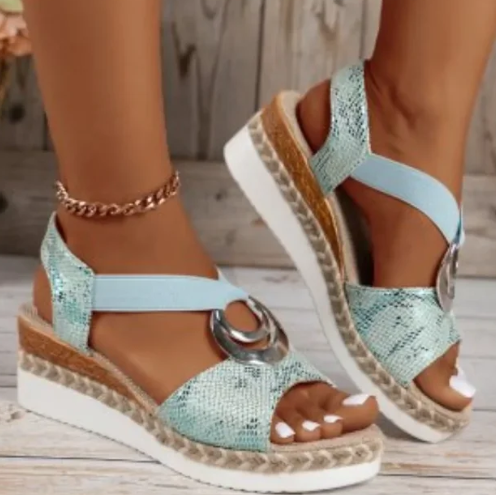 Lentara™ | Stijlvolle, orthopedische sandalen met Sleehak