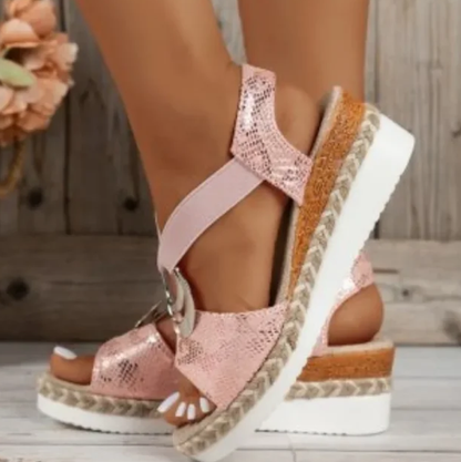 Lentara™ | Stijlvolle, orthopedische sandalen met Sleehak
